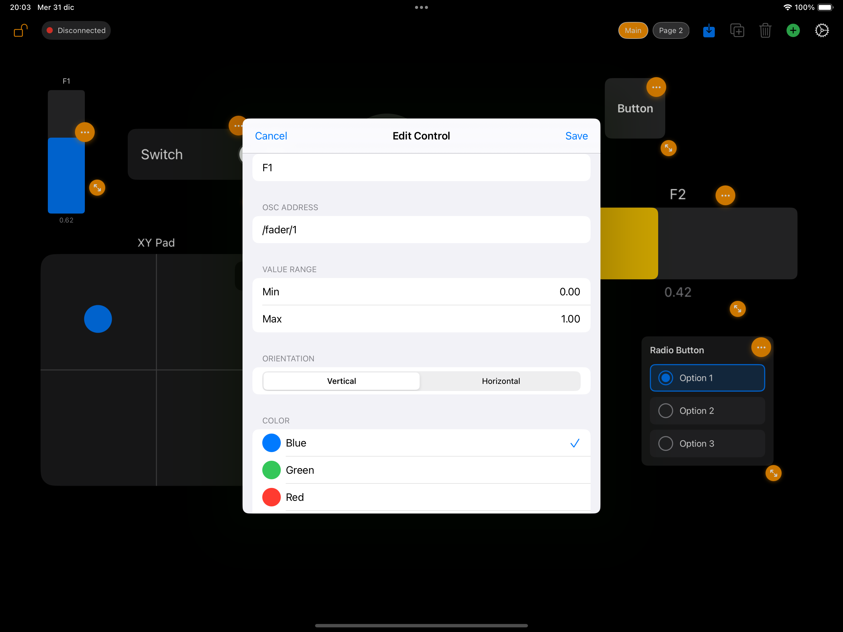 OSC Controller Screenshot 4